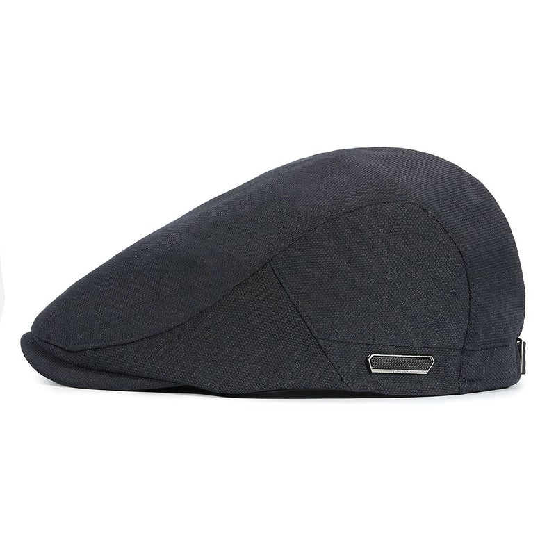 FALETO Men's Flat Ivy Gatsby Newsboy Hat Winter Spring Autumn Driving Cabbie Hunting Cap Navy Blue - Image 4